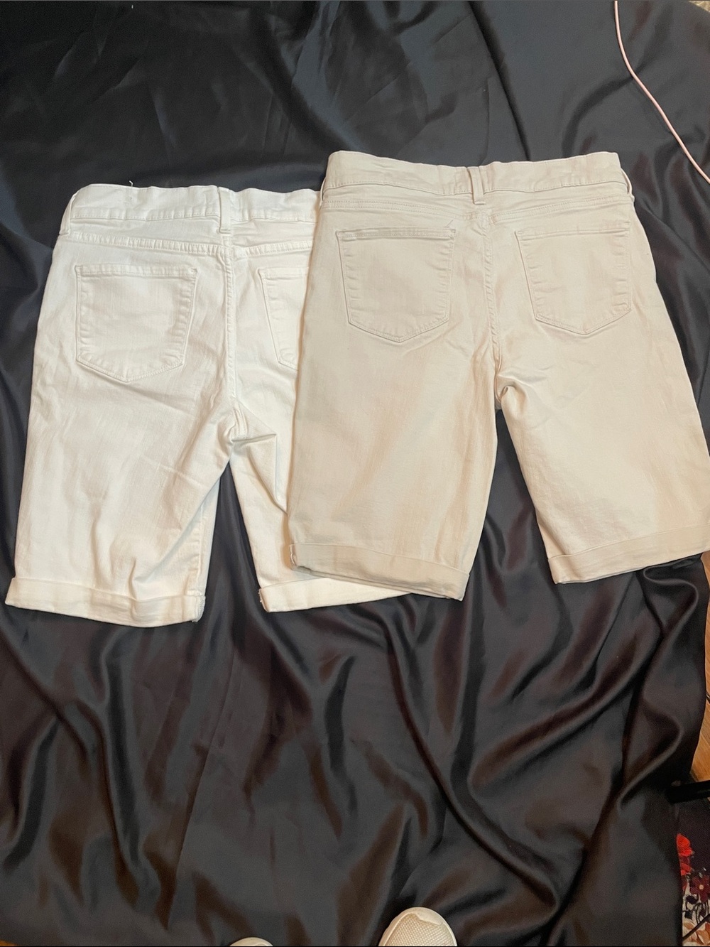 NYDJ Women's off white and Beige Jean Shorts lift x tuck - Picture 8 of 11